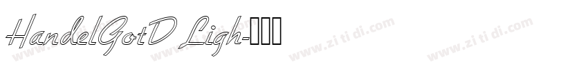 HandelGotD Ligh字体转换